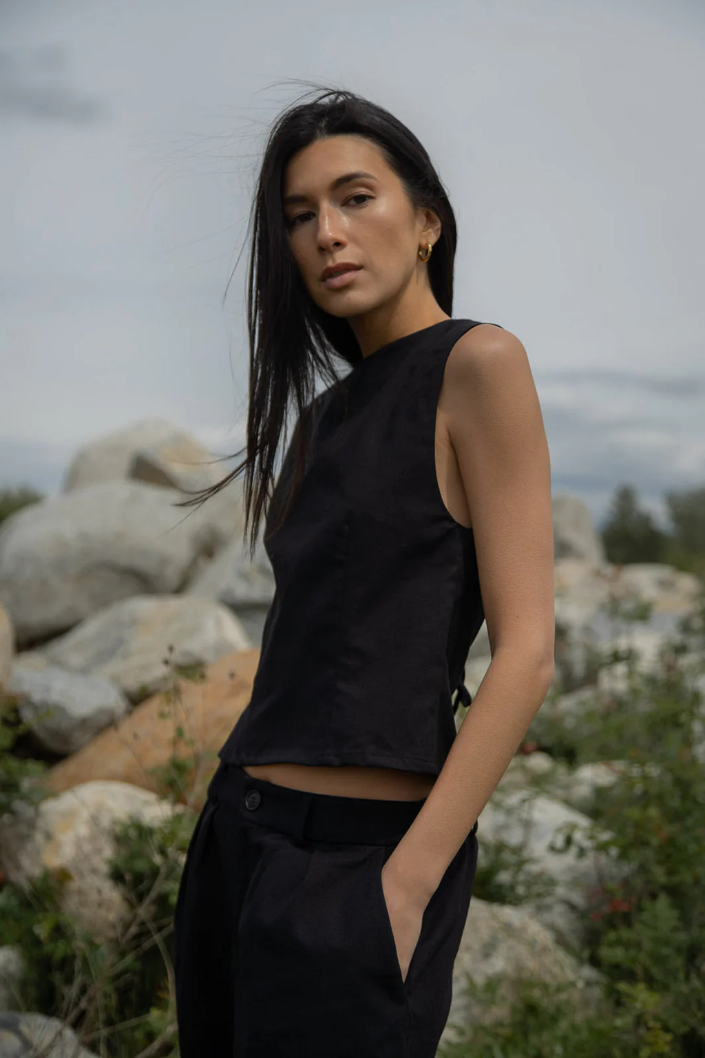 Reversible Kate Tank - Black