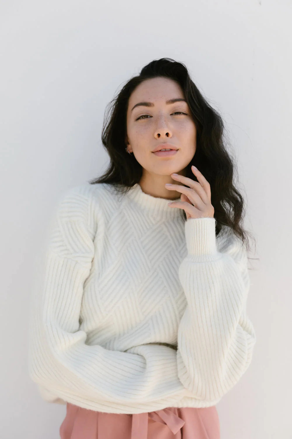 You Are Fearless- Cream Knit Sweater