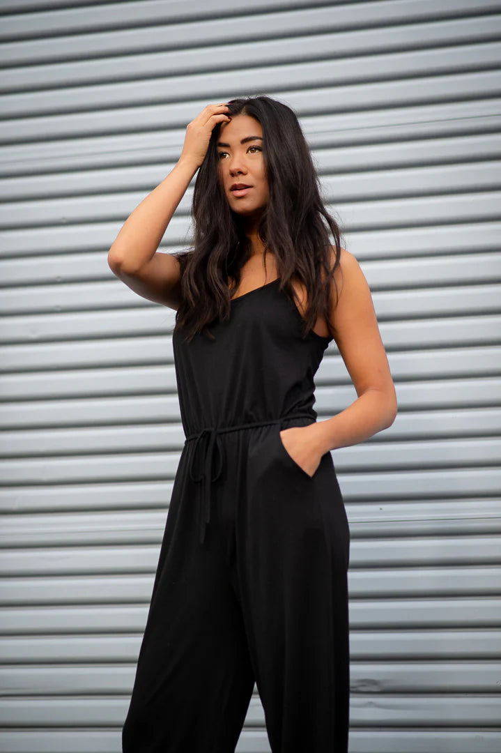 Take Time to do What Makes Your Soul Happy Black Jumpsuit