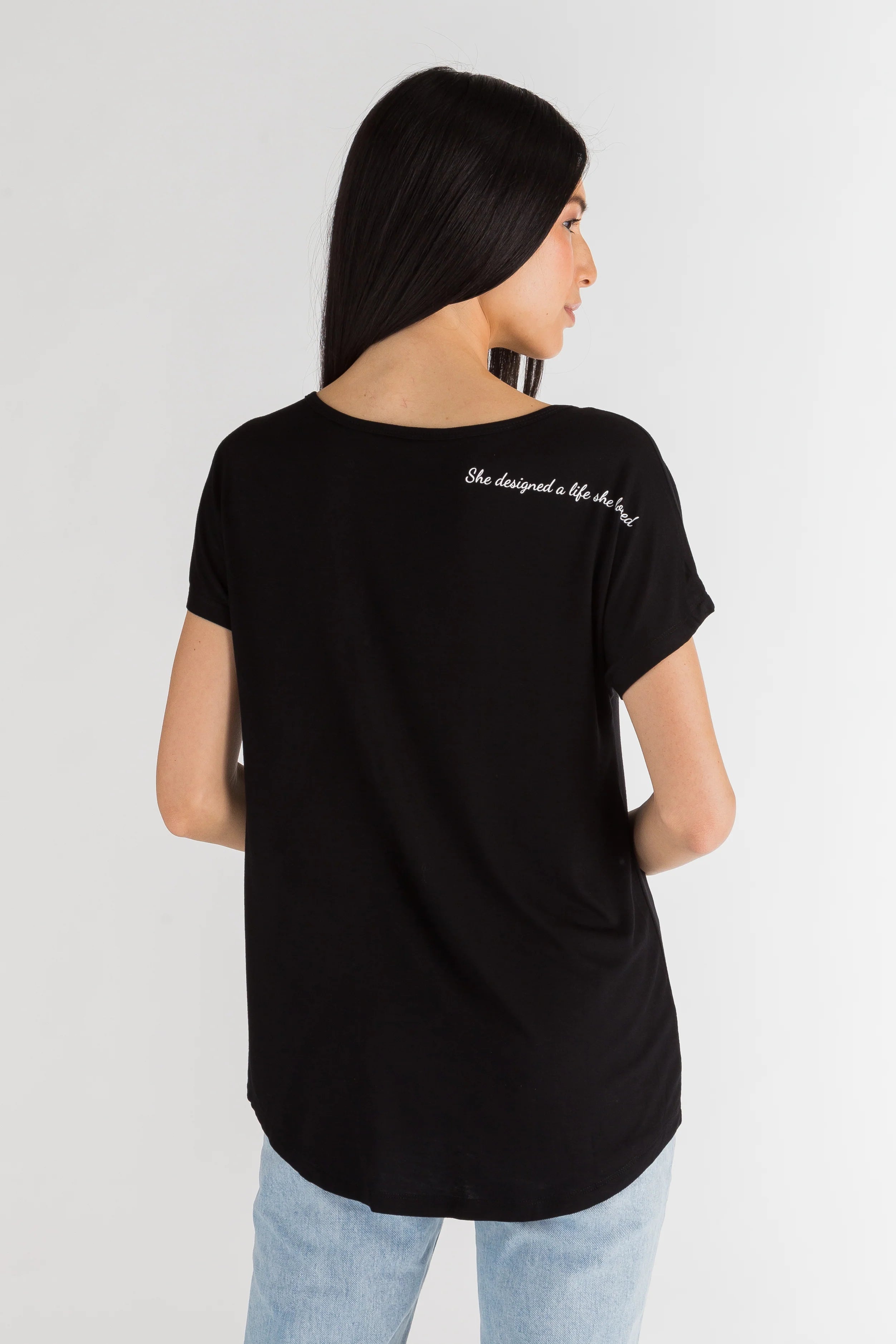 She Designed a Life she Loved- Black Tee