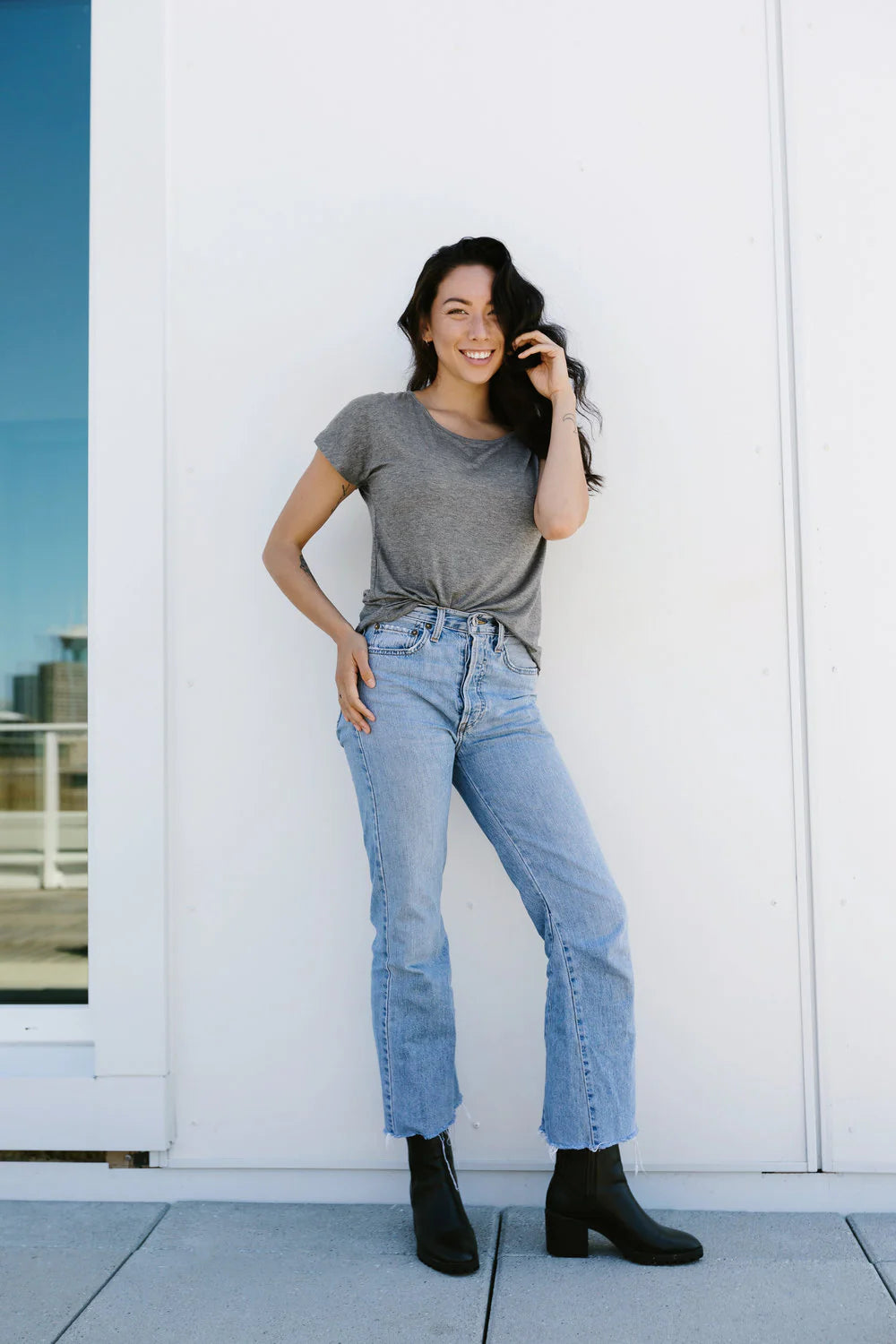 She Designed A Life She Loved- Dark Grey T-Shirt