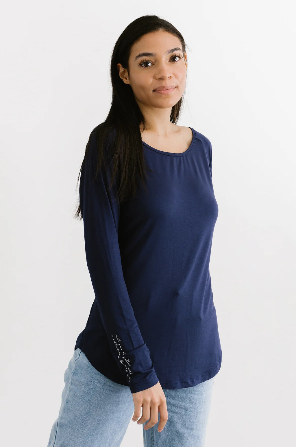 Beautiful Moments - Long Sleeve Deep Navy Shirt
