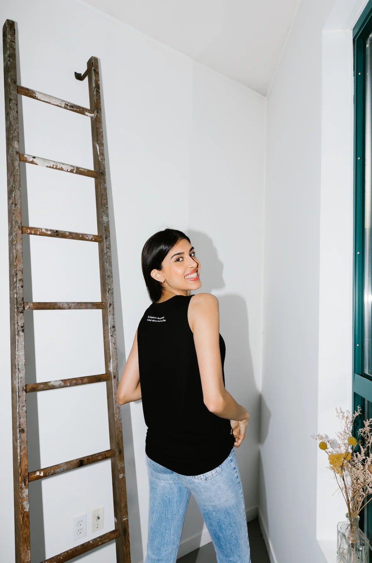 Be Fearless Tie Tank- Midnight Black