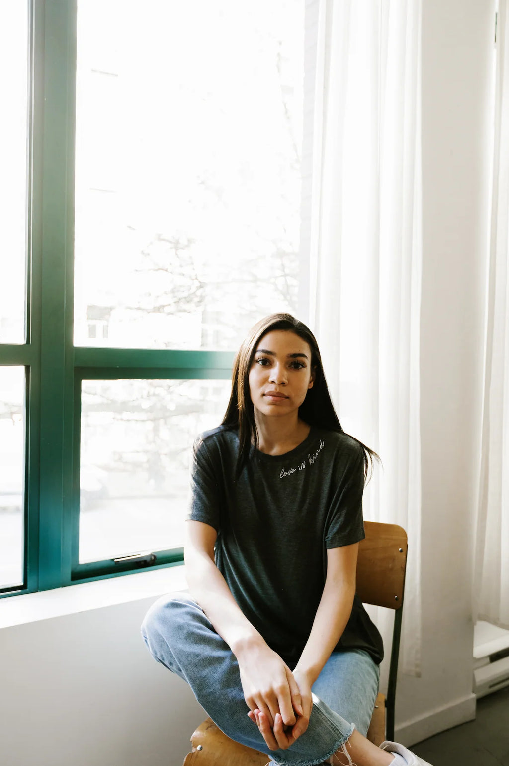 Love is Kind Box Tee- Charcoal