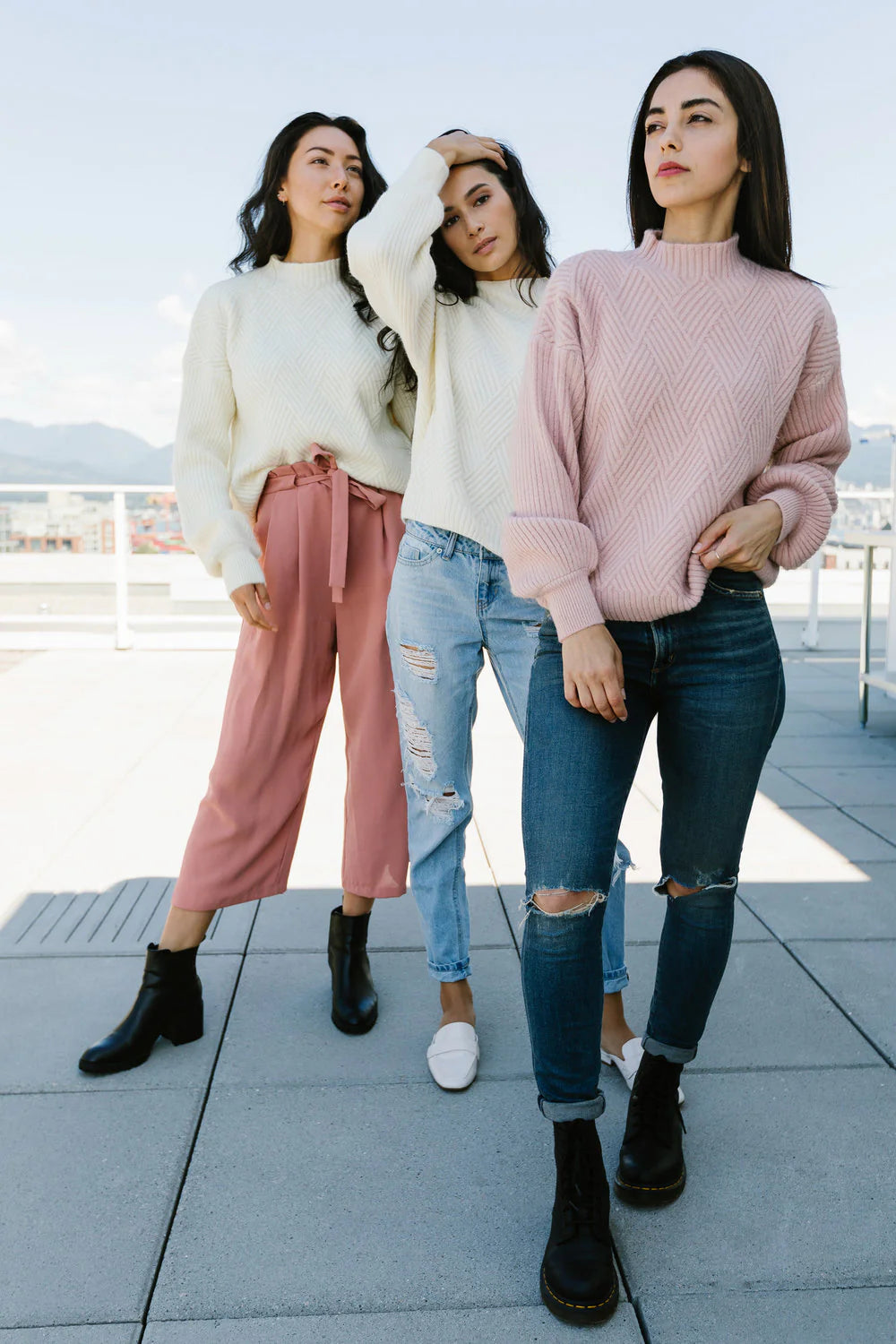 You Are Fearless- Blush Pink Knit Sweater