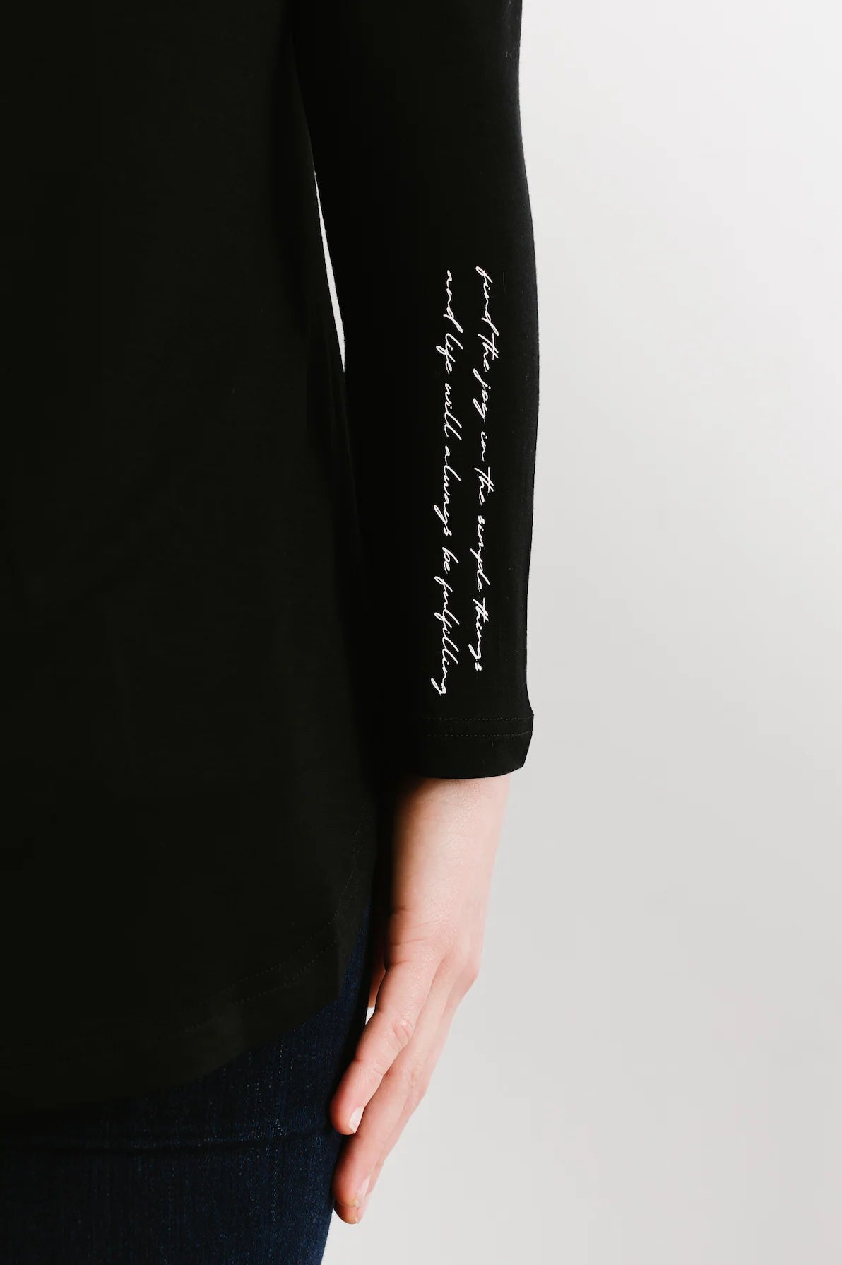 Find the Joy- Long Sleeve Black Shirt