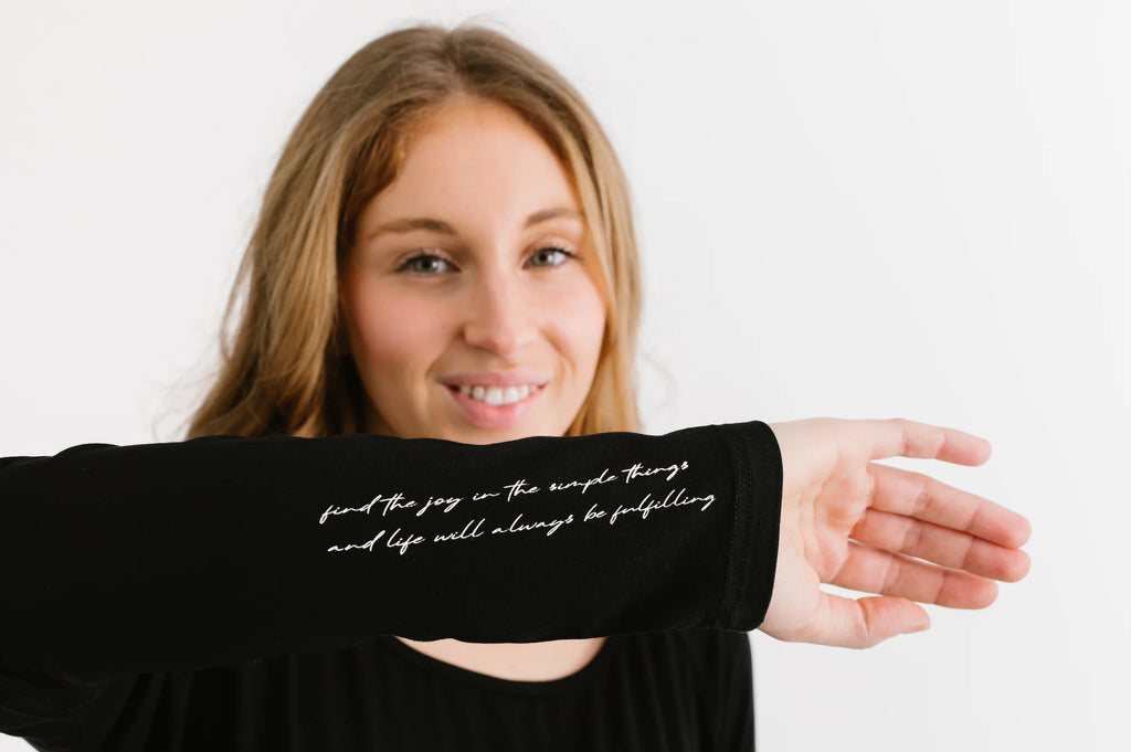 Find the Joy- Long Sleeve Black Shirt