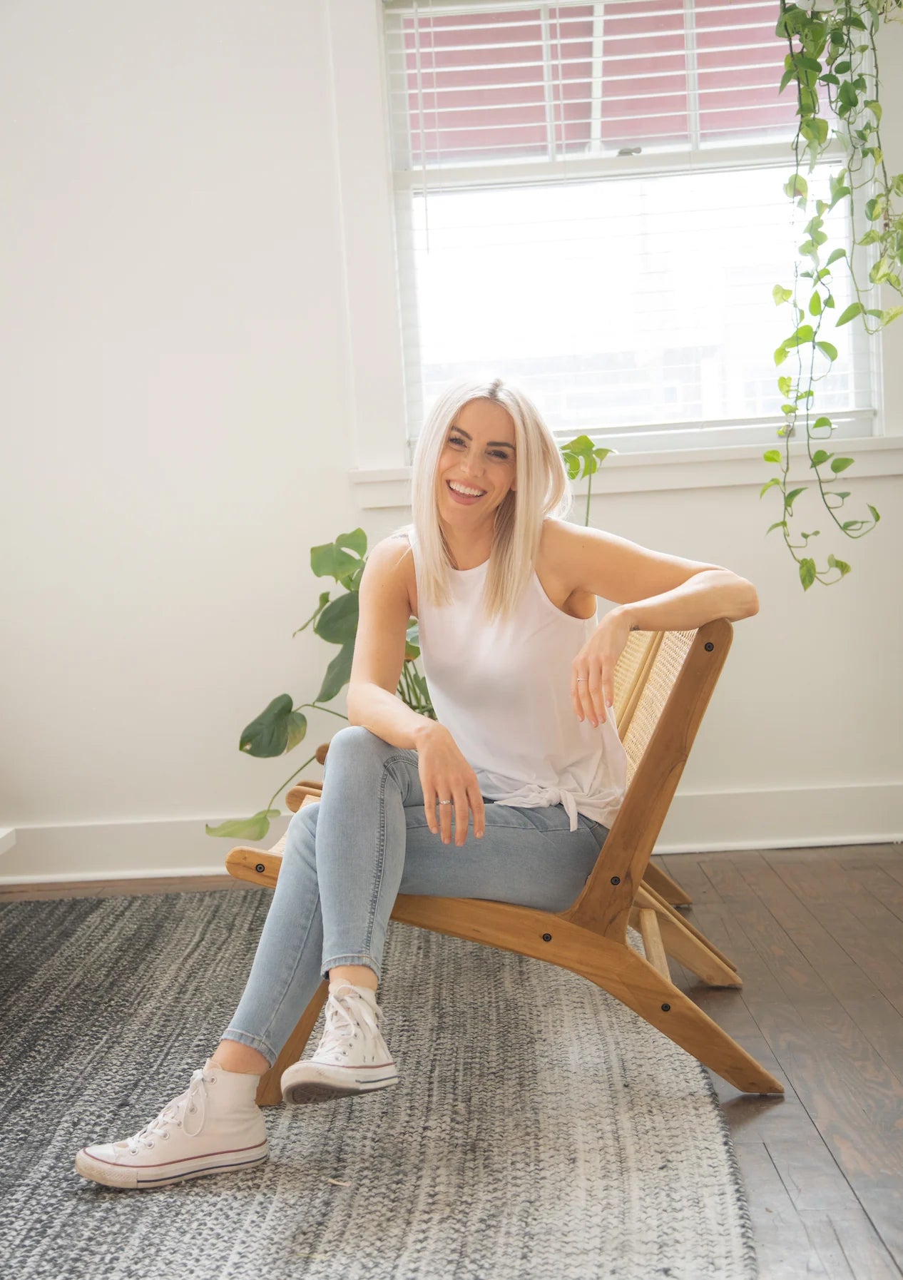 Let your Beauty Shine from Within- Tie Tank Fresh White