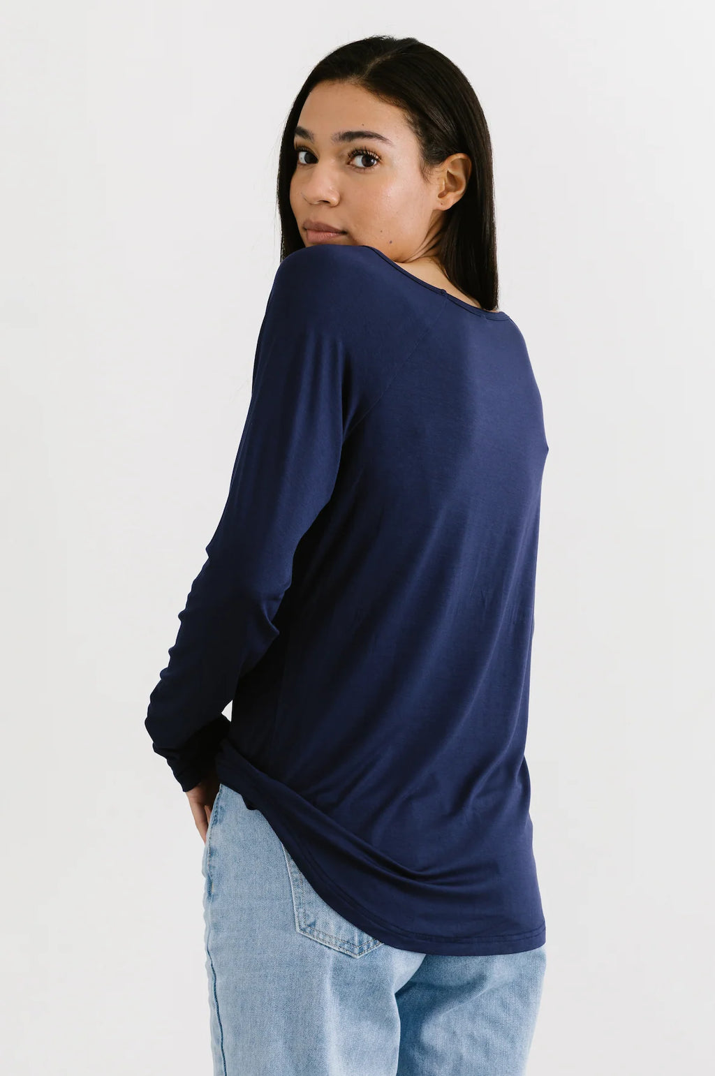 Beautiful Moments - Long Sleeve Deep Navy Shirt