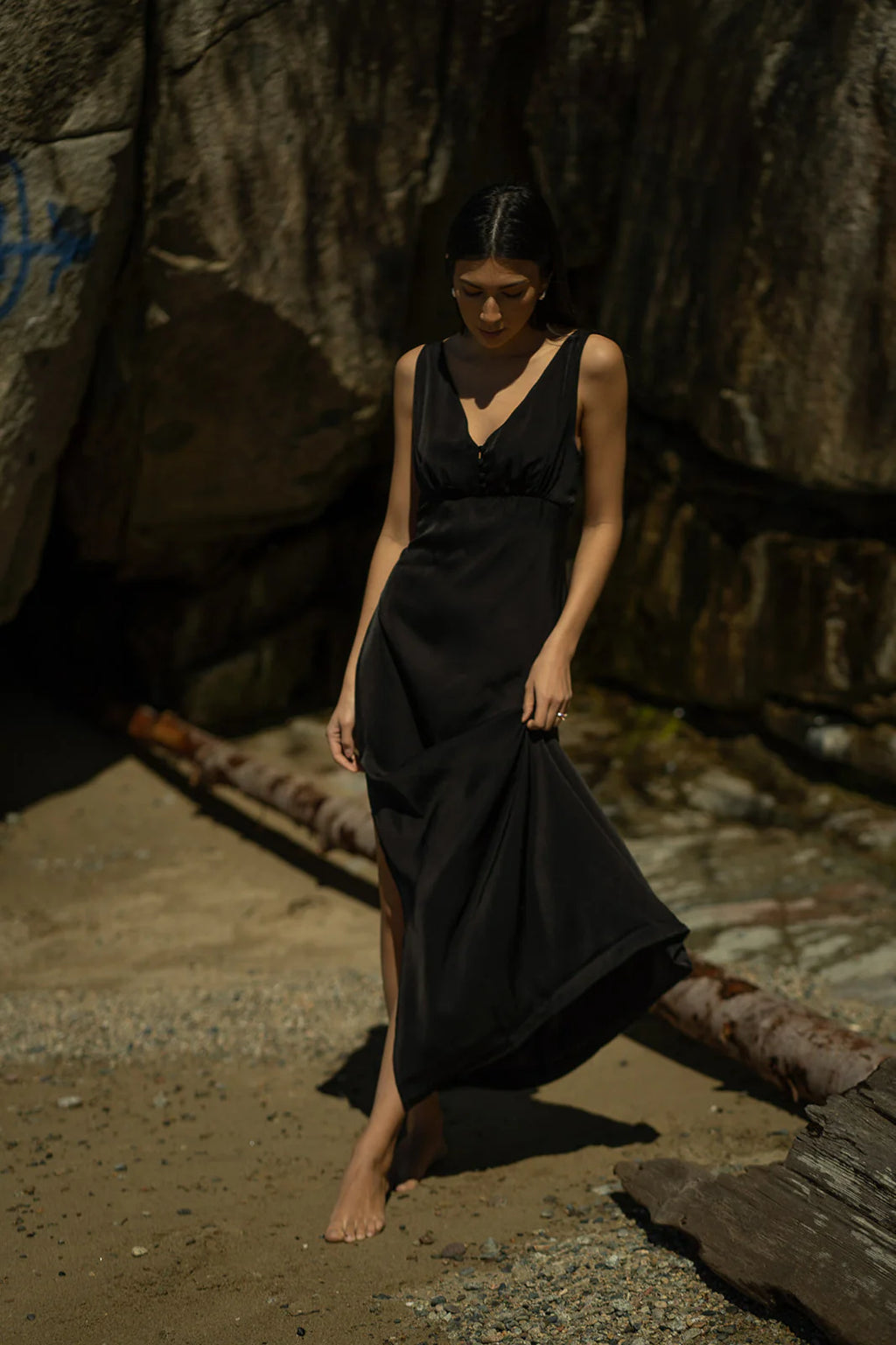 Jake Slip Dress- Black