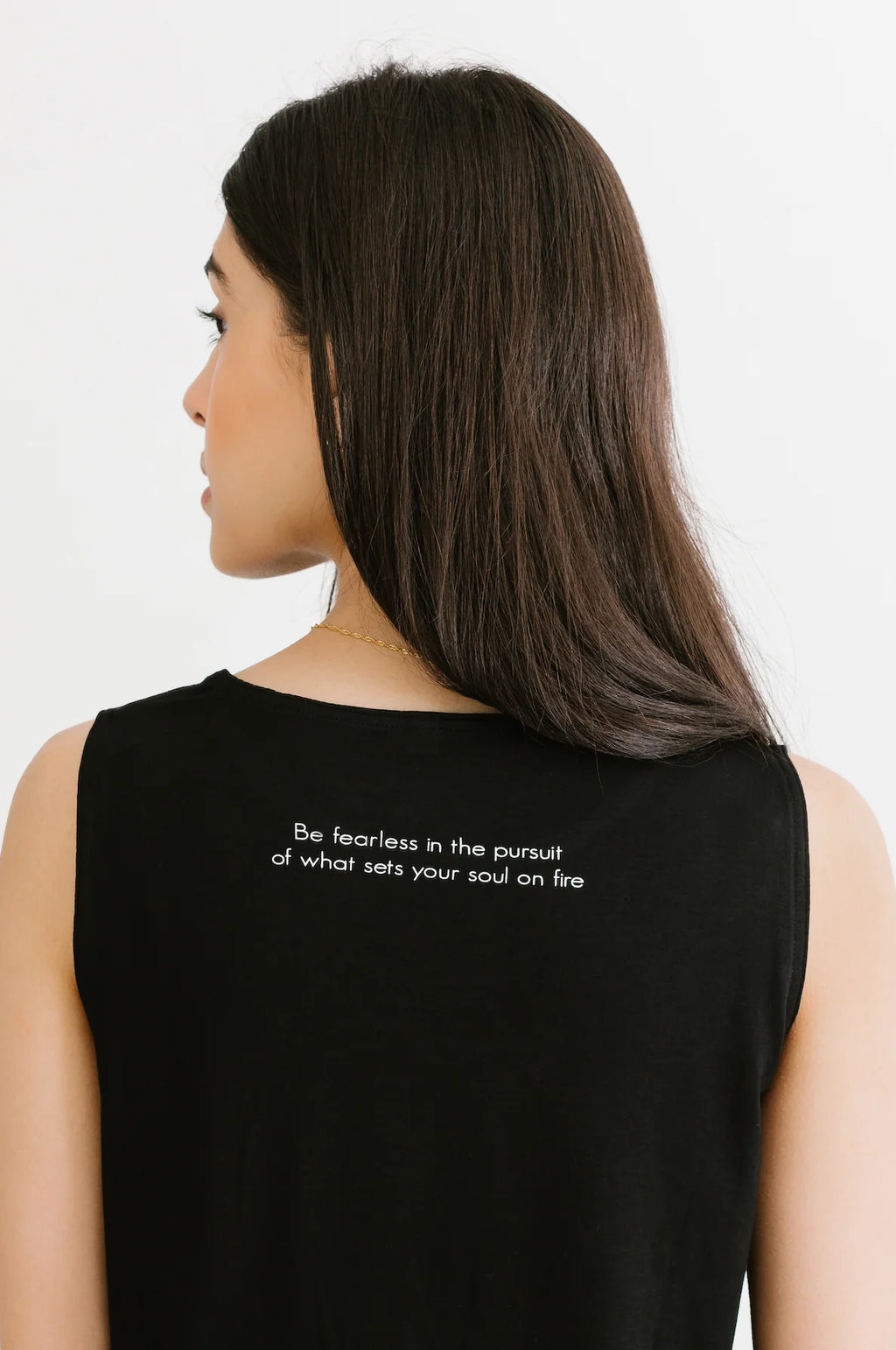 Be Fearless Tie Tank- Midnight Black