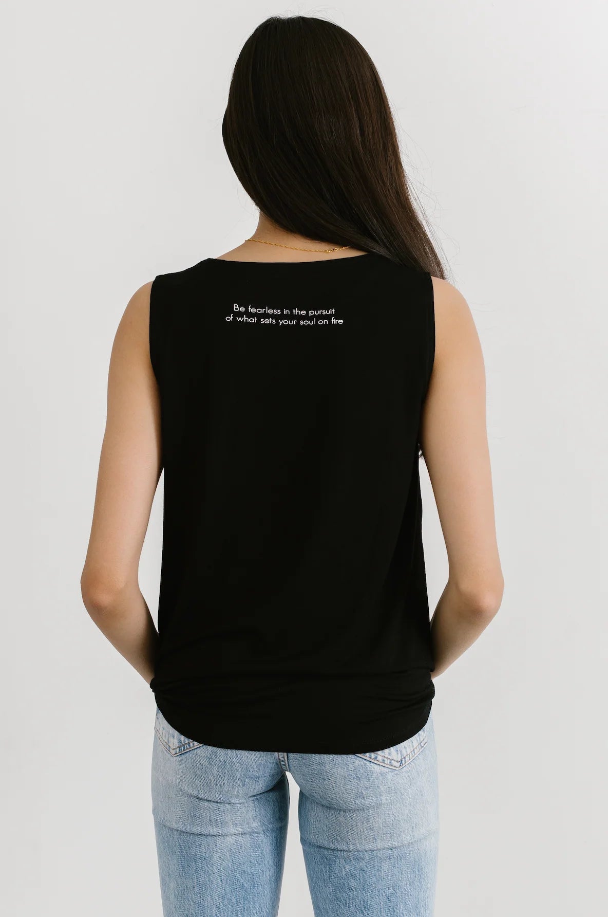 Be Fearless Tie Tank- Midnight Black