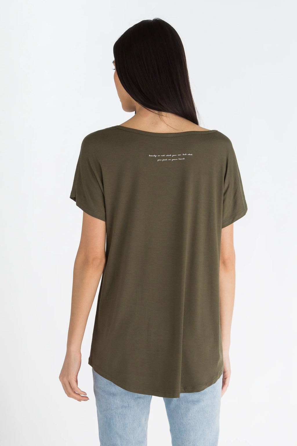 Beauty is not what you see, but what you feel in your heart- Evergreen Tee