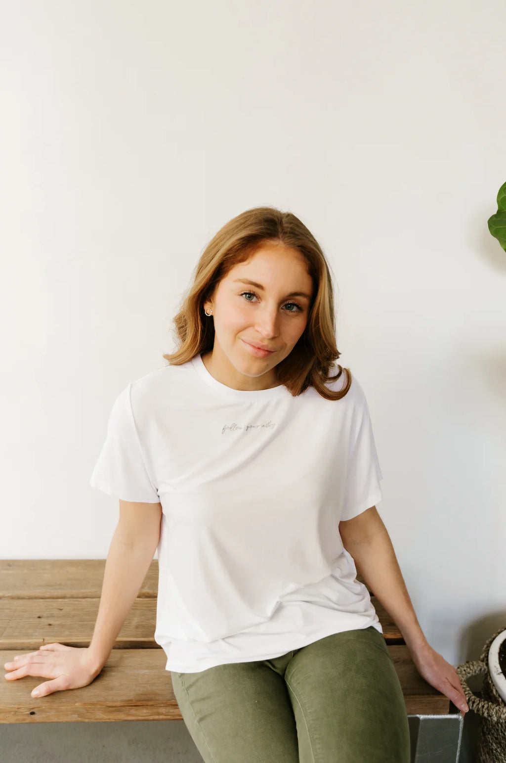 Follow Your Why Box Tee- White