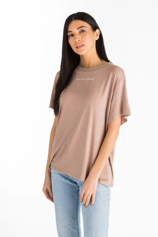 You Are Loved Box Tee- Himalayan Salt