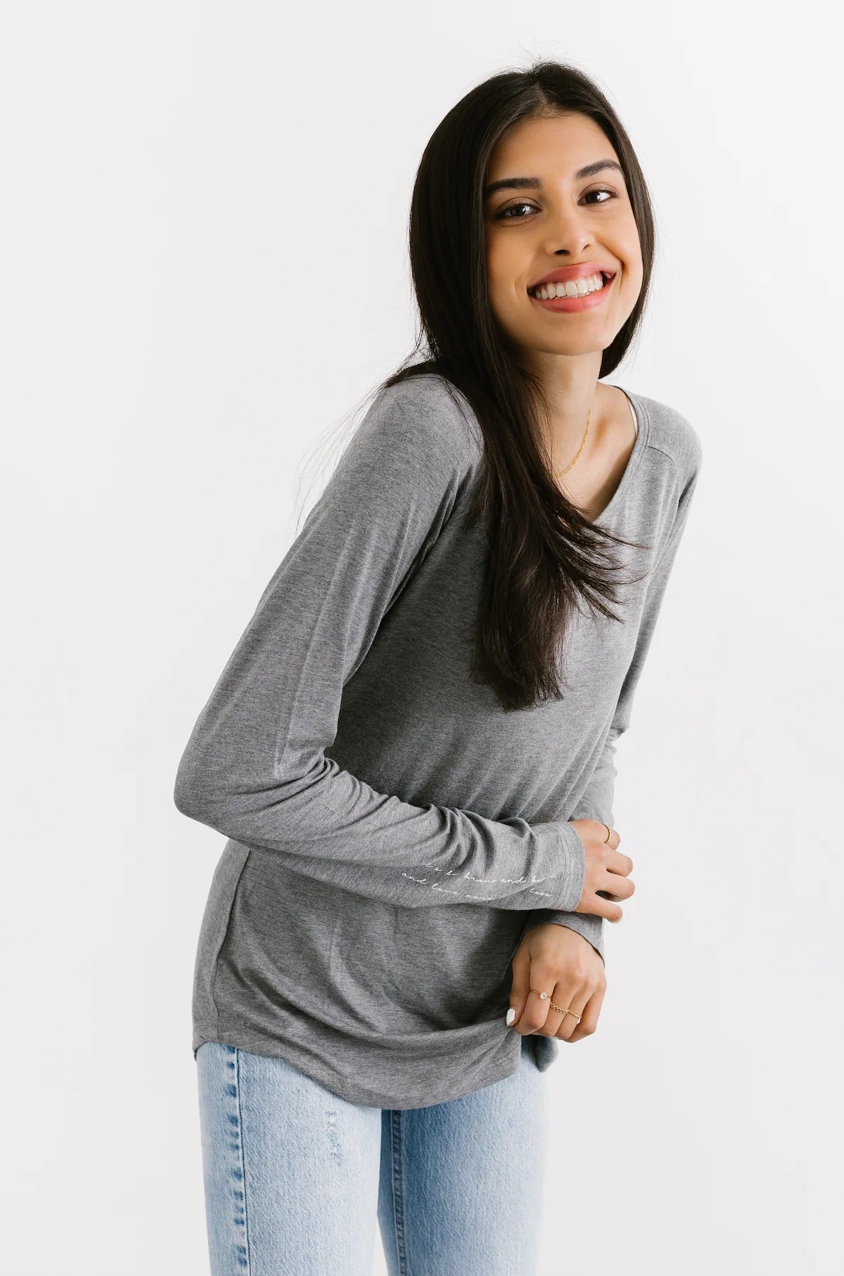 Brave & Kind - Long Sleeve Grey Shirt