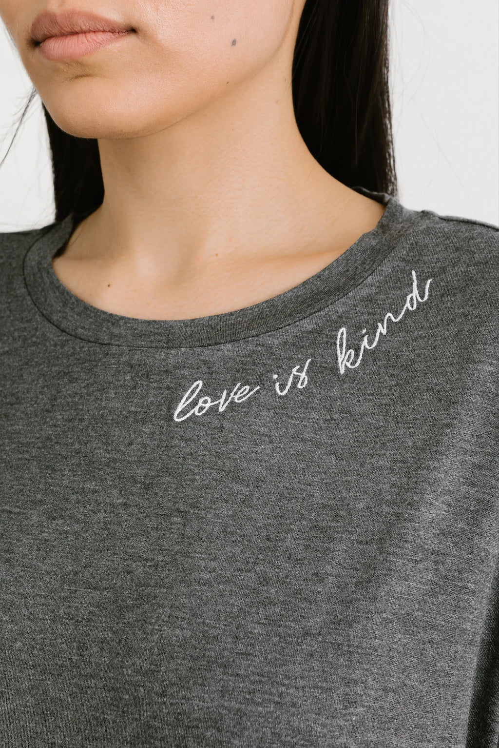 Love is Kind Box Tee- Charcoal